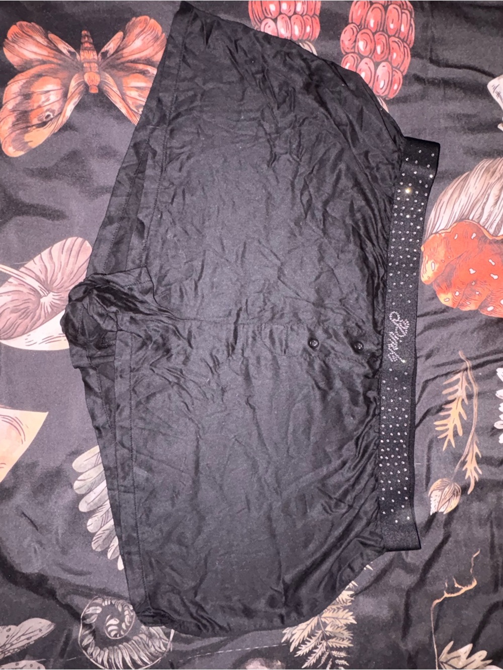 PINK Victoria's Secret Black Shorts with Rhinestone Band